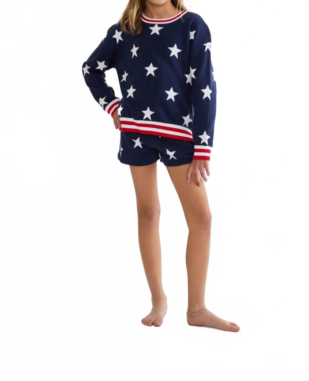 NEW BEACH RIOT girls little balboa short in twilight stars